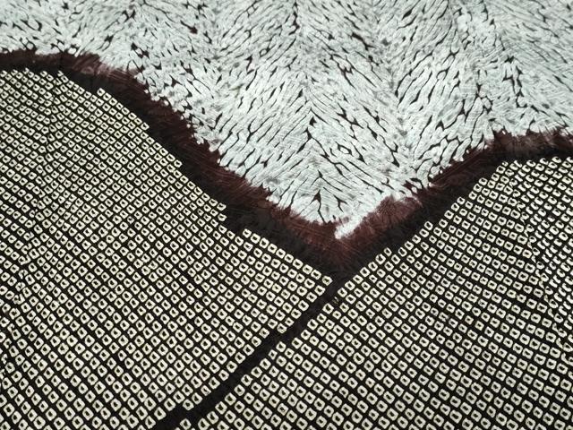 平和屋着物●訪問着　総絞り　杢目絞り　抽象文様　正絹　逸品　DABC2630ud