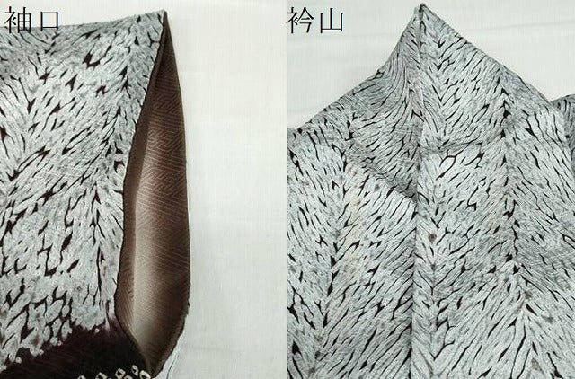 平和屋着物●訪問着　総絞り　杢目絞り　抽象文様　正絹　逸品　DABC2630ud