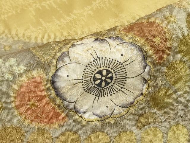 平和屋着物●訪問着　絞り　辻が花　金通し地　正絹　逸品　DABC2635ud
