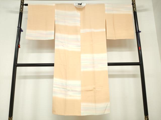 平和屋着物●長襦袢　無双仕立て　変わり格子霞文　暈し染め　正絹　逸品　DABC2639ud