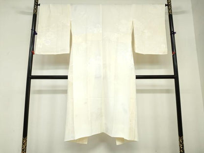 平和屋着物●長襦袢　無双仕立て　鼓草花文　暈し染め　正絹　逸品　DABC2642ud
