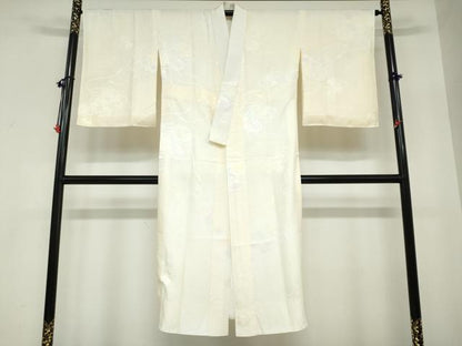 平和屋着物●長襦袢　無双仕立て　鼓草花文　暈し染め　正絹　逸品　DABC2642ud