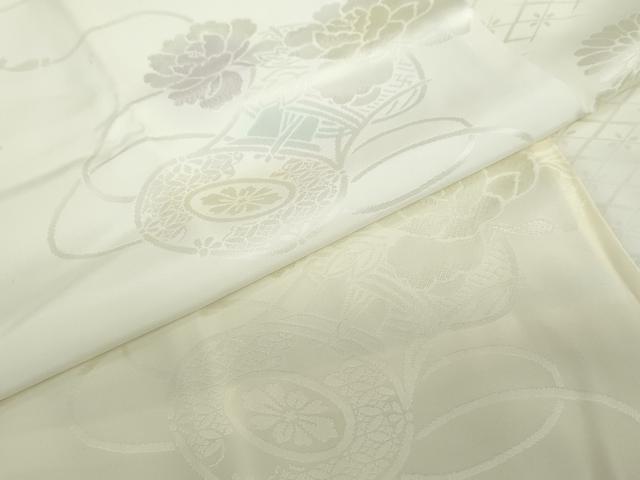 平和屋着物●長襦袢　無双仕立て　鼓草花文　暈し染め　正絹　逸品　DABC2642ud