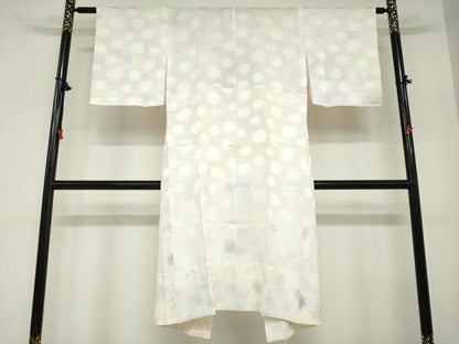 平和屋着物●長襦袢　無双仕立て　舞花地紋　暈し染め　正絹　逸品　未使用　DABC2643ud