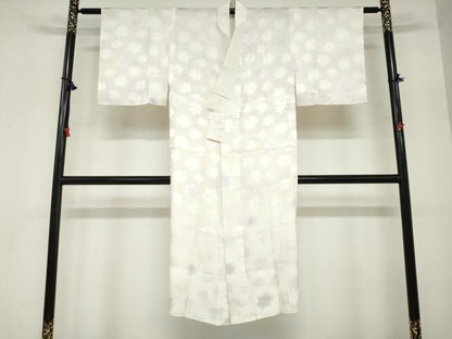 平和屋着物●長襦袢　無双仕立て　舞花地紋　暈し染め　正絹　逸品　未使用　DABC2643ud