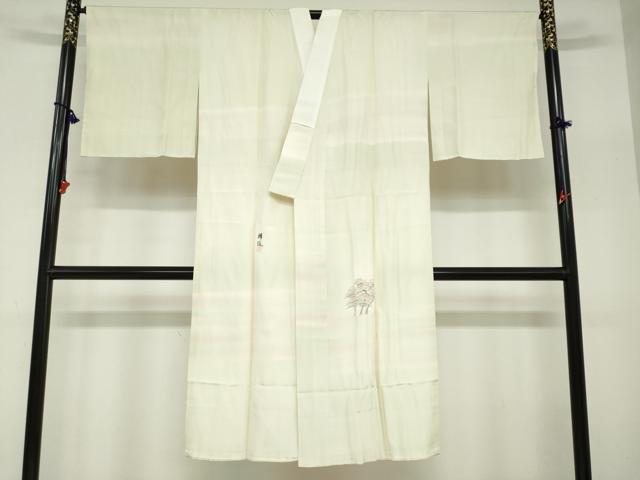 平和屋着物●長襦袢　袷　作家物　手描き　松竹梅　さが美扱い　正絹　逸品　未使用　DABC2644ud