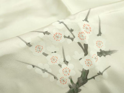 平和屋着物●長襦袢　袷　作家物　手描き　松竹梅　さが美扱い　正絹　逸品　未使用　DABC2644ud