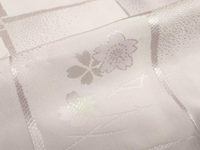 平和屋着物●長襦袢　無双仕立て　格子草花文　暈し染め　やまと金ラベル　正絹　逸品　未使用　DABC2645ud