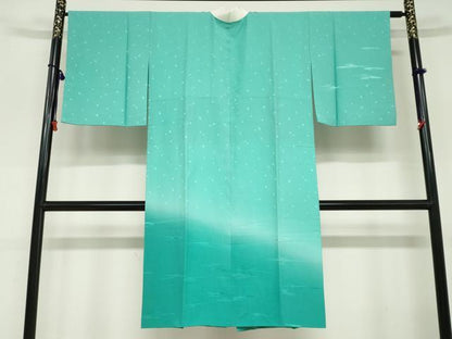 平和屋着物●長襦袢　袷　舞桜霞地紋　暈し染め　正絹　逸品　DABC2648ud