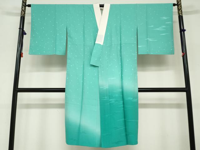 平和屋着物●長襦袢　袷　舞桜霞地紋　暈し染め　正絹　逸品　DABC2648ud