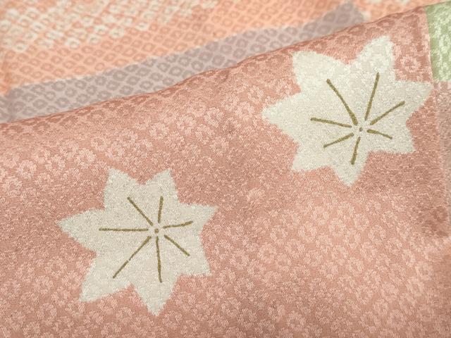 平和屋着物●長襦袢　無双仕立て　エ霞草花文　金彩　正絹　逸品　未使用　DABC2649ud