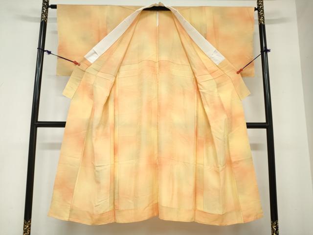 平和屋着物●長襦袢　無双仕立て　霞文　暈し染め　正絹　逸品　DABC2651ud
