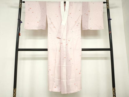 平和屋着物●長襦袢　無双仕立て　作家物　舞花文　正絹　逸品　未使用　DABC2652ud