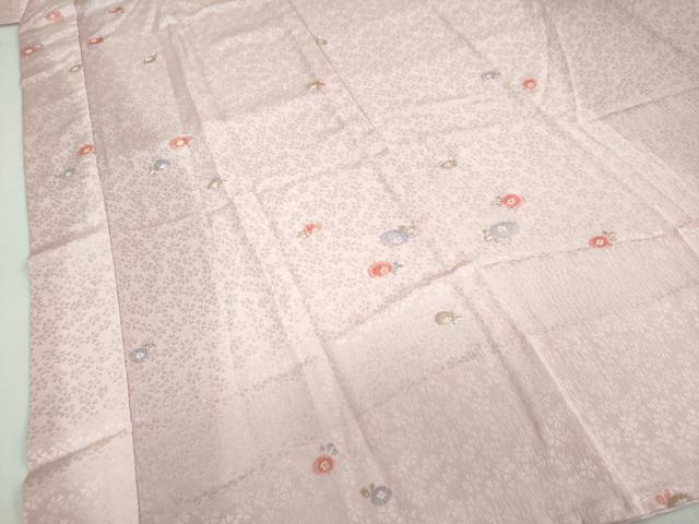 平和屋着物●長襦袢　無双仕立て　作家物　舞花文　正絹　逸品　未使用　DABC2652ud