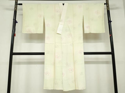 平和屋着物●長襦袢　袷　舞花文　暈し染め　正絹　逸品　DABC2653ud