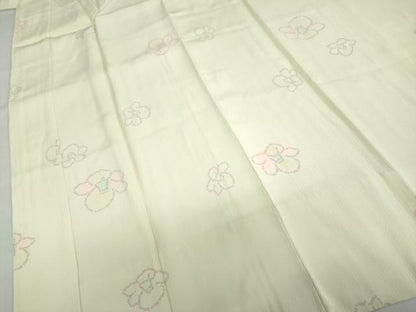 平和屋着物●長襦袢　袷　舞花文　暈し染め　正絹　逸品　DABC2653ud