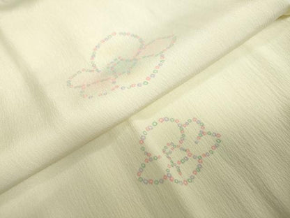 平和屋着物●長襦袢　袷　舞花文　暈し染め　正絹　逸品　DABC2653ud