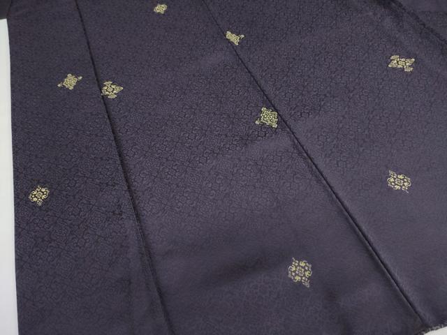 平和屋着物●上質な小紋　抽象文様　金糸　正絹　逸品　DABC2656ud