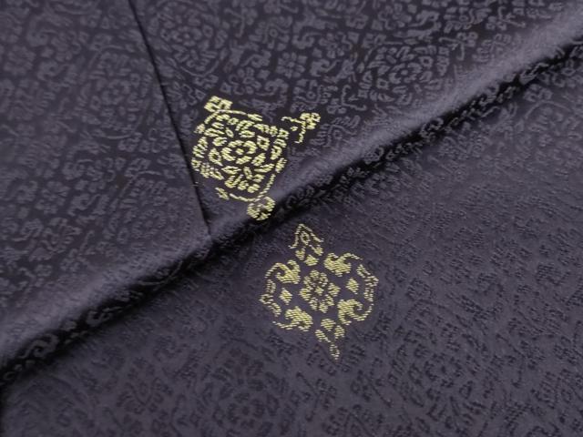 平和屋着物●上質な小紋　抽象文様　金糸　正絹　逸品　DABC2656ud