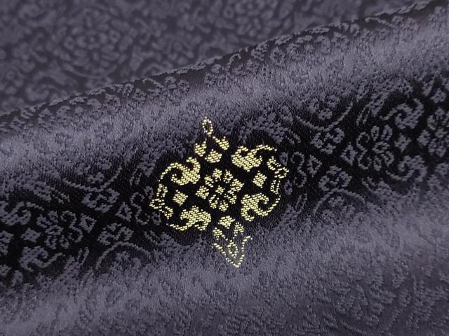 平和屋着物●上質な小紋　抽象文様　金糸　正絹　逸品　DABC2656ud