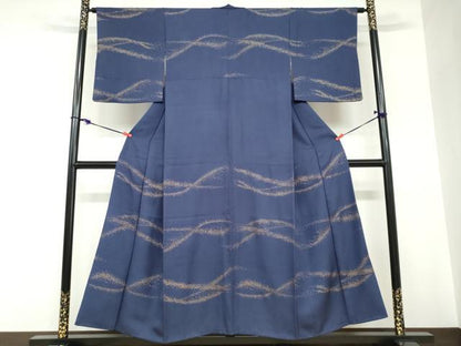 平和屋着物●人間国宝　福田喜三郎　訪問着　箔散らし文　金彩　正絹　逸品　DABC2660ud