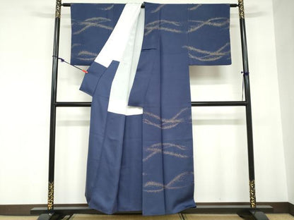 平和屋着物●人間国宝　福田喜三郎　訪問着　箔散らし文　金彩　正絹　逸品　DABC2660ud