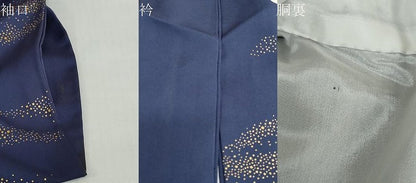 平和屋着物●人間国宝　福田喜三郎　訪問着　箔散らし文　金彩　正絹　逸品　DABC2660ud