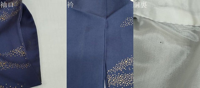 平和屋着物●人間国宝　福田喜三郎　訪問着　箔散らし文　金彩　正絹　逸品　DABC2660ud