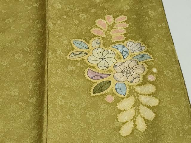 平和屋着物●越後十日町の一流染匠　桐屋・翠山工房　徳永憲峯　訪問着　絞り　辻が花　暈し染め　金通し地　正絹　逸品　DABC2662ud