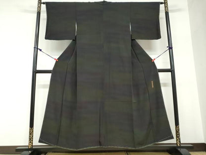 平和屋着物●前田仁仙　仁仙更紗　小紋　霞文　正絹　逸品　未使用　DABC2664ud