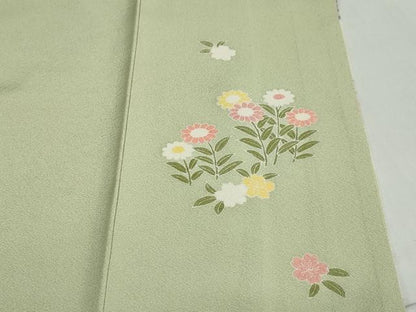 平和屋着物●訪問着　道長草花文　暈し染め　正絹　逸品　DABC2668ud