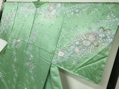 平和屋着物●訪問着　絞り　辻が花　暈し染め　さが美扱い　反端付き　正絹　逸品　未使用　DABC2669ud