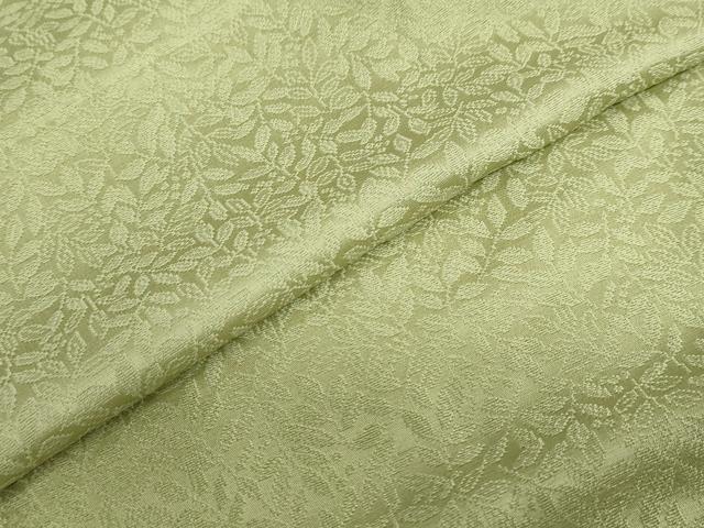 平和屋着物●上質な色無地　南天地紋　抹茶色　正絹　逸品　未使用　DABC2672ud