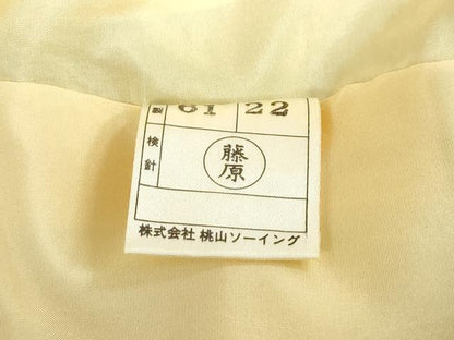 平和屋着物●上質な色無地　南天地紋　抹茶色　正絹　逸品　未使用　DABC2672ud