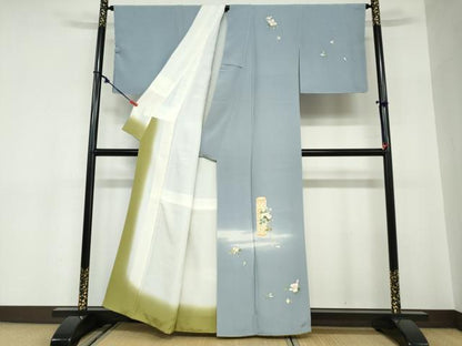 平和屋着物●本加賀友禅作家　南 克治　訪問着　飾花文　正絹　逸品　未使用　DABC2673ud