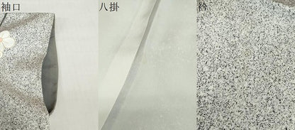 平和屋着物●訪問着　花蝶文　たたき染め　金彩　正絹　逸品　DABC2674ud