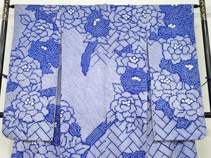平和屋着物●豪華振袖　総絞り　草花文　正絹　逸品　DABC2679ud