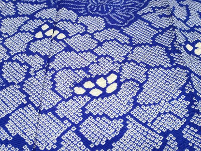 平和屋着物●豪華振袖　総絞り　草花文　正絹　逸品　DABC2679ud