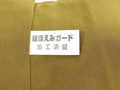 平和屋着物●本場大島紬　古代染色純泥染　9マルキ　地空き　箔散らし草花文　証紙付き　当田安憲作　正絹　逸品　未使用　DABC2682ud