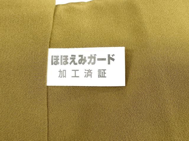平和屋着物●本場大島紬　古代染色純泥染　9マルキ　地空き　箔散らし草花文　証紙付き　当田安憲作　正絹　逸品　未使用　DABC2682ud