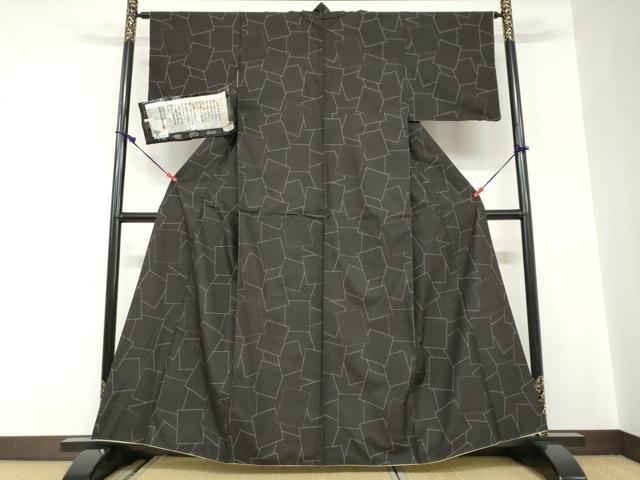 平和屋着物●本場大島紬　9マルキ　箔散らし文　証紙付き　正絹　逸品　DABC2683ud