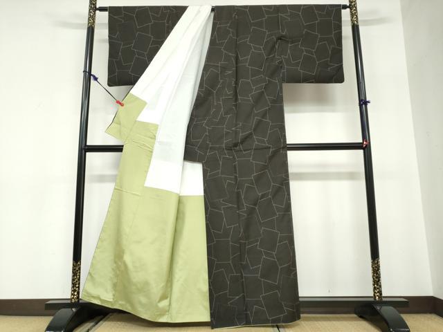 平和屋着物●本場大島紬　9マルキ　箔散らし文　証紙付き　正絹　逸品　DABC2683ud