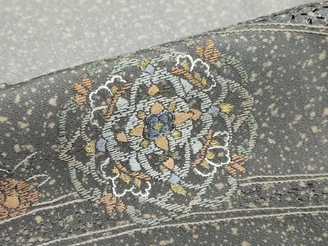 平和屋着物●中国三大刺繍　汕頭刺繍　総刺繍　訪問着　熨斗草花文　暈し染め　金糸　正絹　逸品　未使用　DABC2692ud