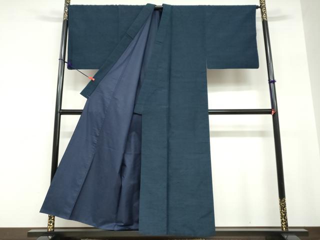 平和屋着物●男性　紬　色無地　褐返色　正絹　逸品　DABC2695ud