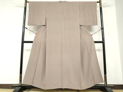 平和屋着物●上質な小紋　菱文　正絹　逸品　DABC2696ud