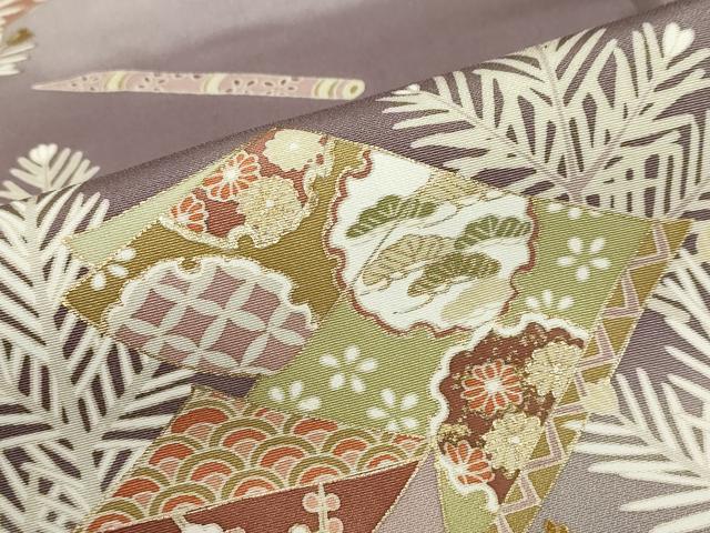 平和屋着物●豪華色留袖　駒刺繍　誰が袖草花文　暈し染め　金彩　正絹　逸品　DABC2704ud