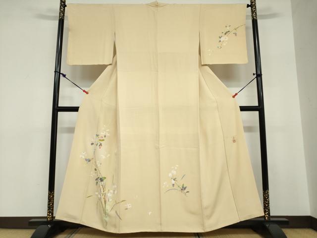 平和屋着物●京加賀友禅　百貫石峰　訪問着　草花文　さが美扱い　正絹　逸品　DABC2709ud