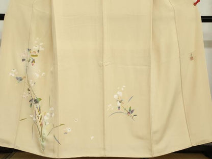 平和屋着物●京加賀友禅　百貫石峰　訪問着　草花文　さが美扱い　正絹　逸品　DABC2709ud