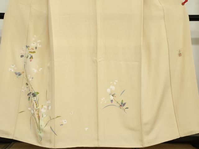 平和屋着物●京加賀友禅　百貫石峰　訪問着　草花文　さが美扱い　正絹　逸品　DABC2709ud