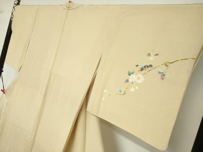 平和屋着物●京加賀友禅　百貫石峰　訪問着　草花文　さが美扱い　正絹　逸品　DABC2709ud